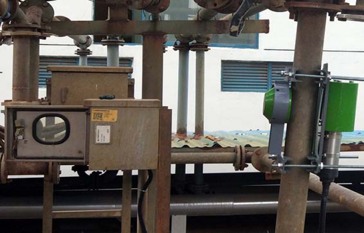 Na-22 radioactive instrument power plant limestone slurry desulfurization pipeline