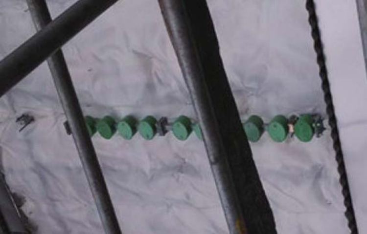 Na-22 radioactive instrument potassium carbonate particle silo application
