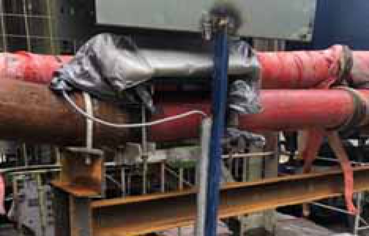 Na-22 radioactive instrument measurement of concentration of phosphate tailings filling pipeline