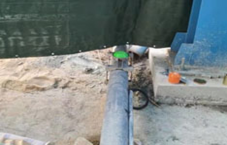 Measurement of slurry pipe concentration in Na-22 radioactive instrument filling station
